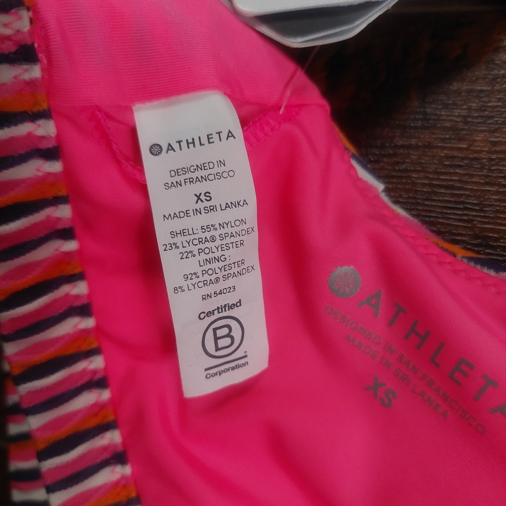 Athleta Marbella Scoop Neck Bikini Top NWT Pink Size XS - Picture 10 of 11